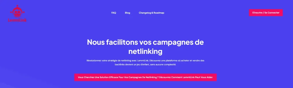 Page d'accueil de LemmiLink