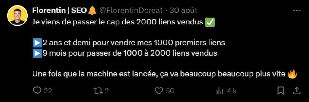 la formation Vente de Liens de Florentin Doreau — Que m’a apporté la formation