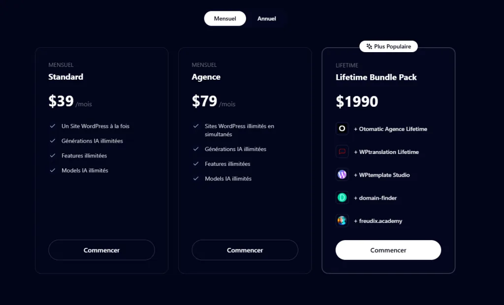 Otomatic AI — Les différentes offres disponibles